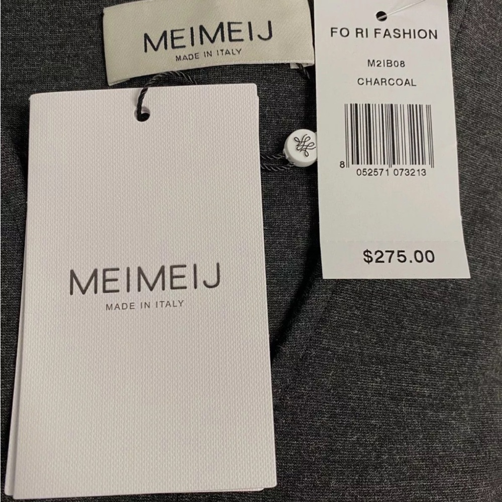 Meimeij Italy Elegant Black Midi Dres - Picture 4 of 6